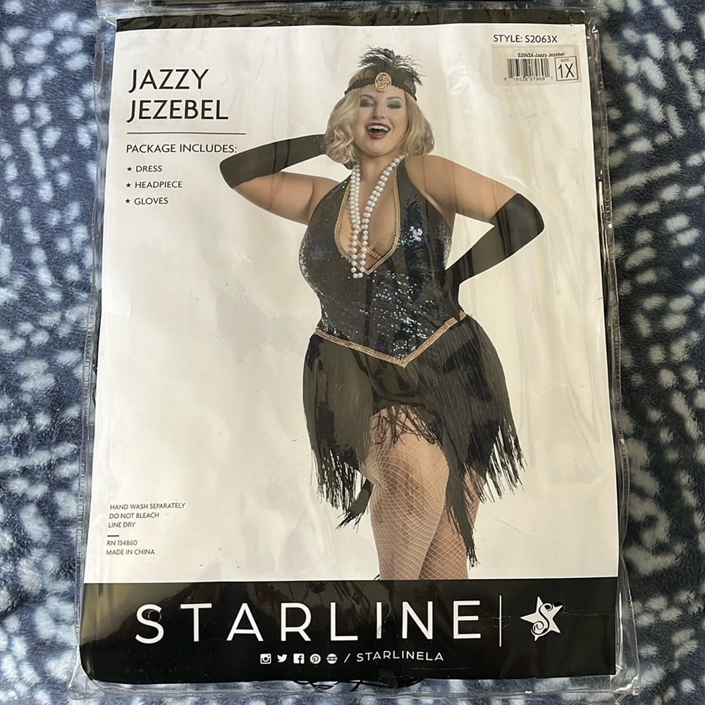 Flapper plus size 16/18 or 1x Halloween costume